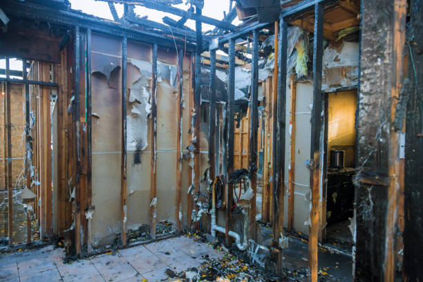 Professional Emergency Fire Cleanup technician working in Clear Lake, WI
